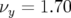 νy = 1.70  