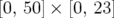 [0, 50 ] × [0, 23]  
