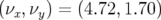 (νx,νy ) = (4.72,1.70)  