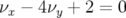 νx − 4 νy + 2 = 0  