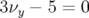 3νy−5= 0  