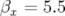 βx = 5.5  