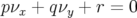 p νx + q νy + r = 0  