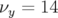 νy=14  