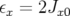 εx=2Jx0   
