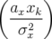 (a  x )
 --x2k
   σx