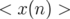 < x(n ) >  