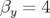 βy = 4  
