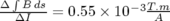  ∫
Δ-ΔBIds= 0.55× 10−3T.Am  