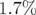 1.7%  