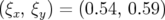 (ξx, ξy) = (0.54, 0.59 )  