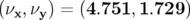 (νx,νy) = (4.751, 1.729)  