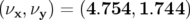 (νx,νy) = (4.754, 1.744 )  