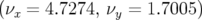 (νx = 4.7274, νy = 1.7005 )  