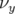 ν
 y  