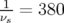 -1
νs = 380  