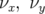 νx, νy  