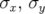 σx, σy  