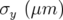 σy (μm  )  