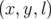 (x,y,l)  