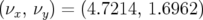 (νx,νy)= (4.7214, 1.6962)  