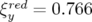 red
ξy  = 0.766  