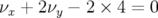 νx+2νy− 2 × 4 = 0  