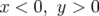 x<0,y > 0  
