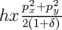     2  2
hx p2x(1++pyδ)   