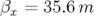 βx = 35.6m  