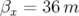 βx = 36 m  