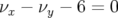 νx−νy− 6 = 0  