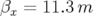 βx=11.3 m  