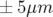 ± 5μm  