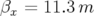 βx =  11.3m  