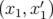       ′
(x1, x1)  
