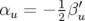 αu =  − 1β′u
        2  