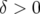 δ > 0  
