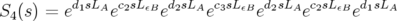          d1sLA c2sLεB d2sLA c3sLεB d2sLA c2sLεB d1sLA
S4(s) = e     e     e     e     e     e     e
