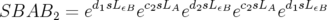             d1sL εB  c2sLA d2sLεB  c2sLA d1sLεB
SBAB2    = e     e     e      e    e
