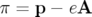 π = p − eA  