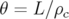 θ = L∕ρc  