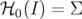 ℋ0 (I ) = Σ  