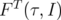   T
F  (τ,I)  