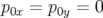 p0x = p0y = 0  